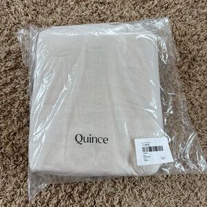 Quince Natural Chambray Full/Queen Linen Duvet